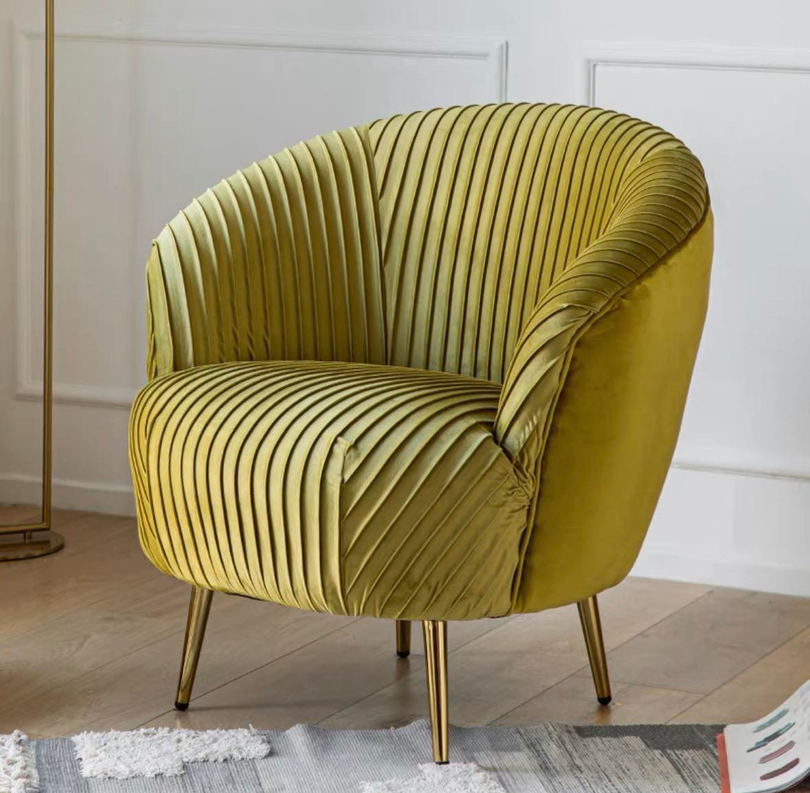 Apple Gold Accent Chair