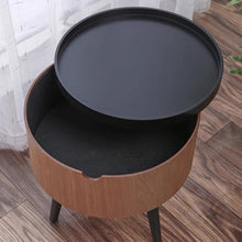Load image into Gallery viewer, Luna Brown &amp; Black Modern Industrial Round Double Center Table