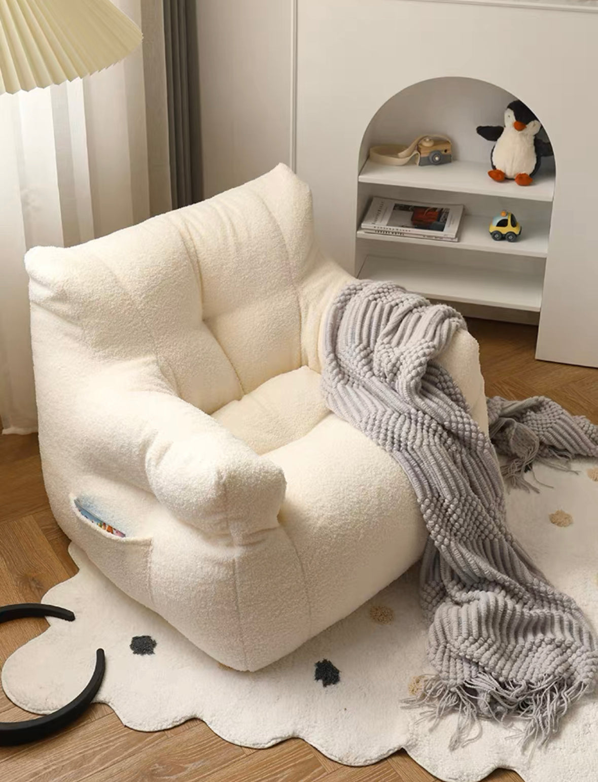 Baby/Toddler Couch - Lamb Wool White