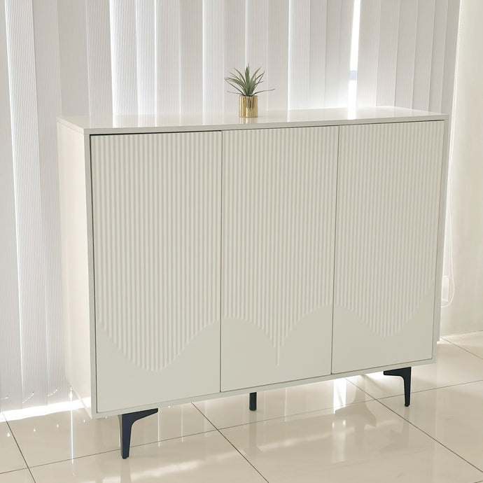 Stella 3D Console Table with Storage Cabinet