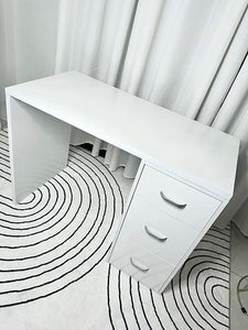 Misty Office Table (All-White)