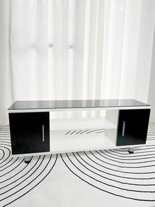 Trixie Glass Top TV Rack (Black)