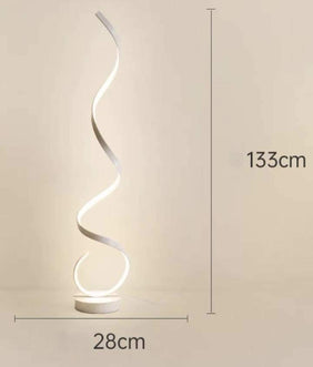 Swirl White LED Floor Lamp