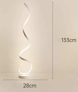 Swirl White LED Floor Lamp