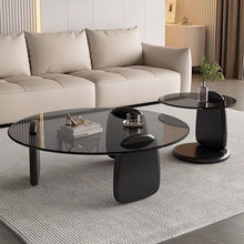 Load image into Gallery viewer, Greta Modern Glass Double Center Table (Black)