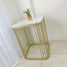 Load image into Gallery viewer, Steffi Square Marble Gold Night End Table