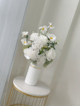 Load image into Gallery viewer, Classic White Faux Floral Arrangement with Daisies in Elegant Vase