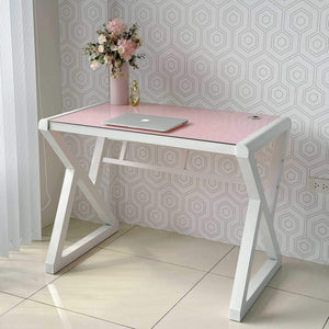 Winter White & Pink Office Table