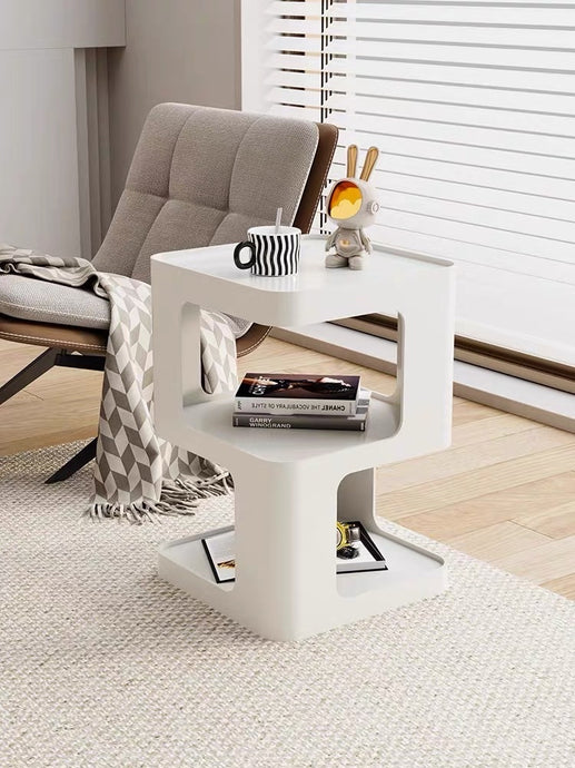 [Display Unit Sale] White Modern Side Table