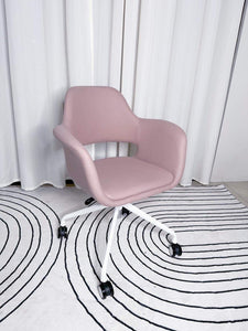Old Rose / Mauve Upholstered Office Swivel Accent Chair