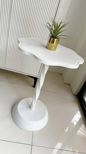 Flower White Side Table