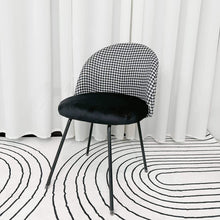 Load image into Gallery viewer, Houndstooth Accent Vanity Dining Chair