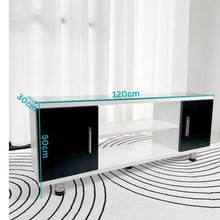 Load image into Gallery viewer, Trixie Glass Top TV Rack (All-White)