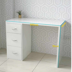 Misty Office Table (All-White)