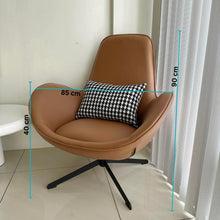 Load image into Gallery viewer, Tan Modern Swivel Accent Chair