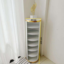 Load image into Gallery viewer, Cylinder Rotating Shelf in Gold &amp; White