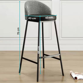 Houndstooth Bar Stool Chair