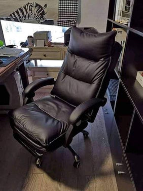 Callie Black Executive Office Chair w/ Footrest