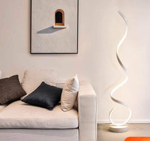 Load image into Gallery viewer, Swirl White LED Floor Lamp