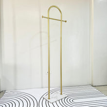 Load image into Gallery viewer, Marble-Printed Tile Base Gold Painted Clothes Hook Rack