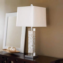 Load image into Gallery viewer, Mother of Pearl Shell Crystal Lamp Shade