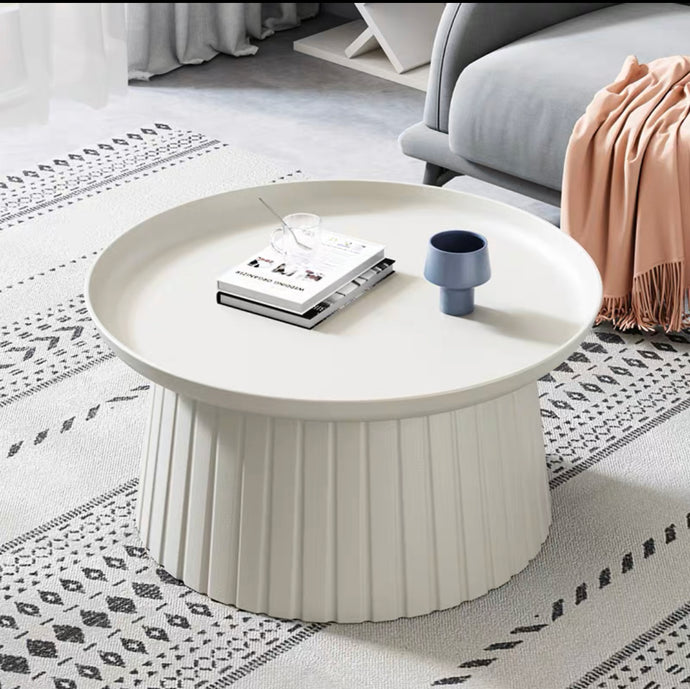 White Round Plastic Center Coffee Outdoor/Indoor Table
