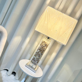 Mother of Pearl Shell Crystal Lamp Shade