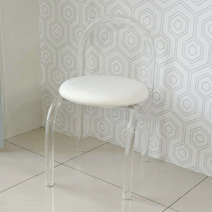 Acrylic velvet vanity chair