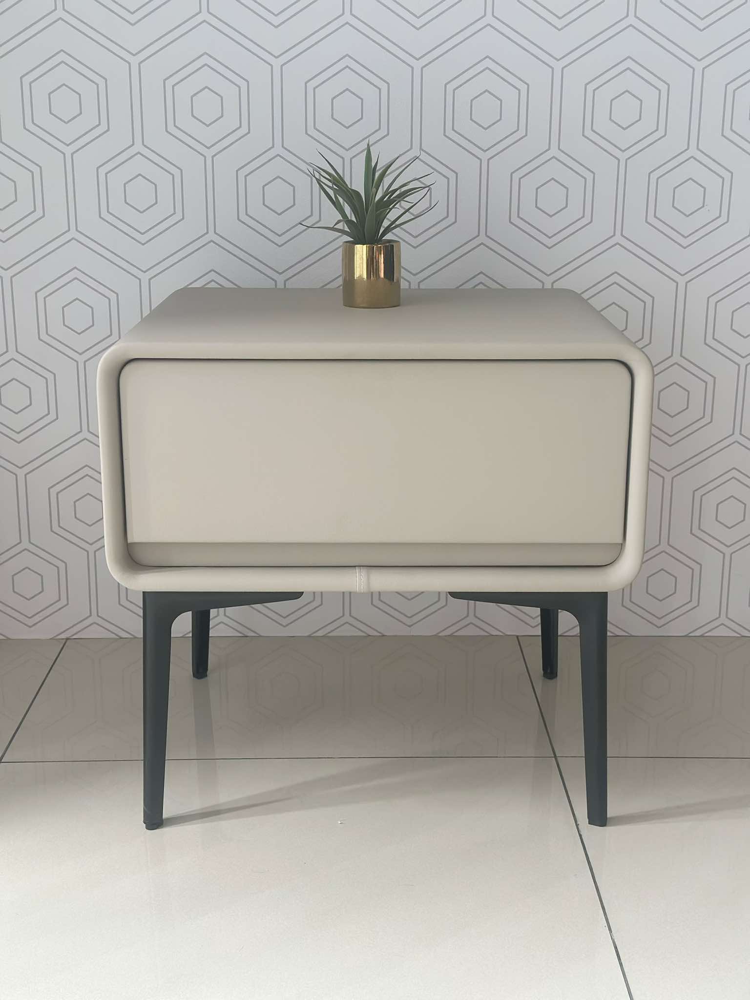 sabrina side table off gray