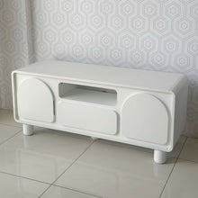 Load image into Gallery viewer, 120cm modern white mediterranean console tv rack table cabinet for 50” tv or smaller