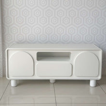 Load image into Gallery viewer, 120cm modern white mediterranean console tv rack table cabinet for 50” tv or smaller