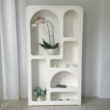 Load image into Gallery viewer, Mediterranean Cement Look Wood White Shelf