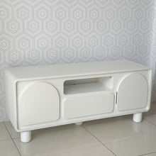 Load image into Gallery viewer, 120cm modern white mediterranean console tv rack table cabinet for 50” tv or smaller