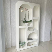 Load image into Gallery viewer, Mediterranean Cement Look Wood White Shelf