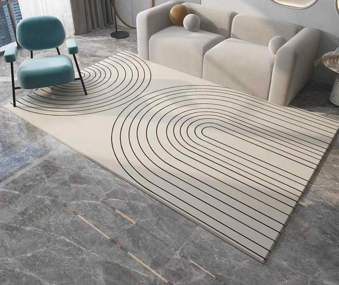 Black and White Arches Print Design Carpet