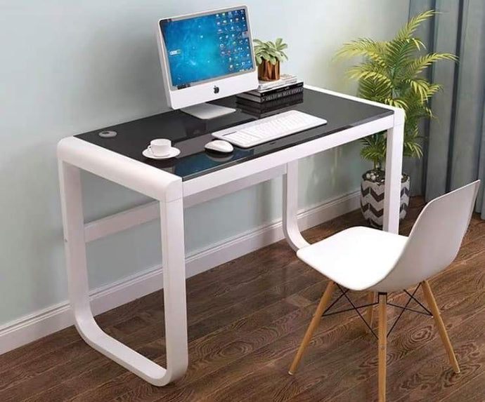 Macey Office Table in Black & White