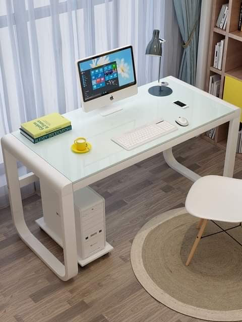Macey Office Table in White