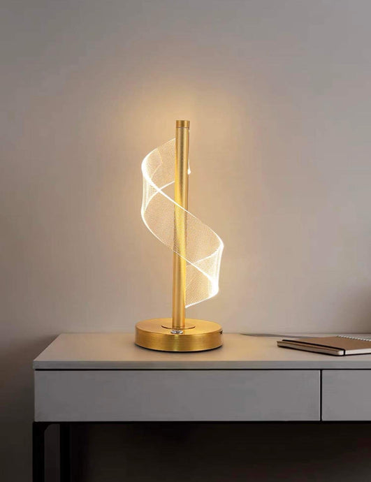 Gold LED Night Desk Side Table Lamp