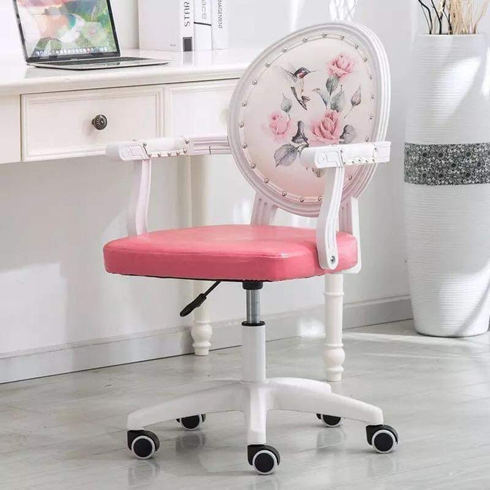 Floral Victorian Pink Office Chair