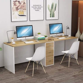 Misty Double Desk Office Computer Study Table for 2 (Maple)
