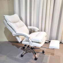 Load image into Gallery viewer, Callie White Executive Office Chair w/ Footrest
