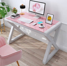 Load image into Gallery viewer, Winter White &amp; Pink Office Table