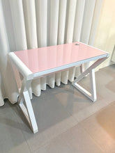 Load image into Gallery viewer, Winter White &amp; Pink Office Table